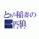 とある稲妻の一匹狼（不動明王）