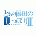 とある藤田のしっぽり日記Ⅱ（インデックス）