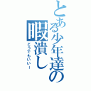 とある少年達の暇潰し（どうでもいいー）