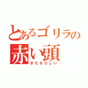 とあるゴリラの赤い頭（きたならしい）