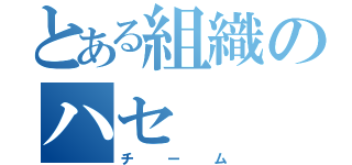 とある組織のハセ（チーム）