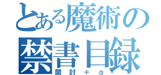 とある魔術の禁書目録（開封＋α）