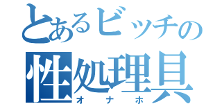 とあるビッチの性処理具（オナホ）