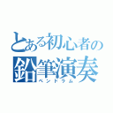 とある初心者の鉛筆演奏（ペンドラム）