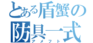 とある盾蟹の防具一式（アメフト）