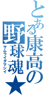 とある康高の野球魂★（サムライダマシイ）