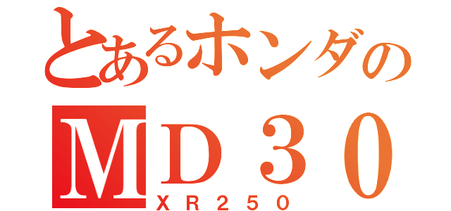 とあるホンダのＭＤ３０（ＸＲ２５０）