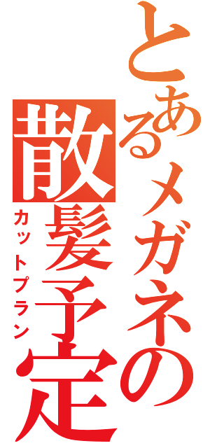 とあるメガネの散髪予定（カットプラン）