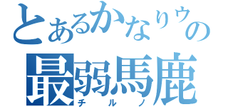 とあるかなりウザイの最弱馬鹿野朗（チルノ）