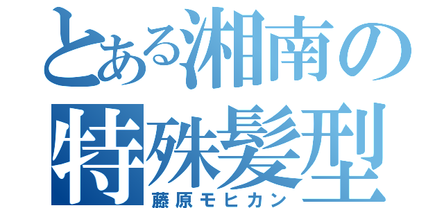 とある湘南の特殊髪型（藤原モヒカン）