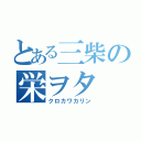 とある三柴の栄ヲタ（クロカワカリン）