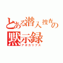 とある潜入捜査官の黙示録（アポカリプス）