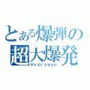 とある爆弾の超大爆発（Ｈｙｄｒｏｇｅｎ）