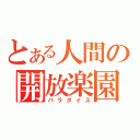 とある人間の開放楽園（パラダイス）