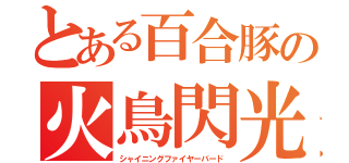 とある百合豚の火鳥閃光（シャイニングファイヤーバード）