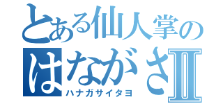 とある仙人掌のはながさいたよーⅡ（ハナガサイタヨ）