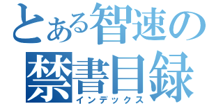 とある智速の禁書目録（インデックス）