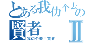 とある我仂个去の賢者Ⅱ（我仂个去吧賢者）