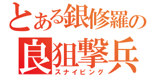 とある銀修羅の良狙撃兵（スナイピング）