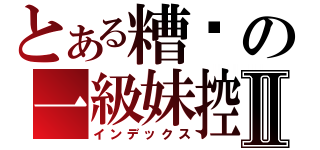 とある糟糕の一級妹控Ⅱ（インデックス）