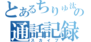 とあるちりゅ汰の通話記録（スカイプ）