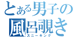 とある男子の風呂覗き（スニーキング）