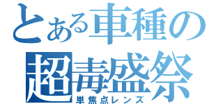 とある車種の超毒盛祭（単焦点レンズ）