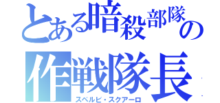 とある暗殺部隊の作戦隊長（スペルビ・スクアーロ）