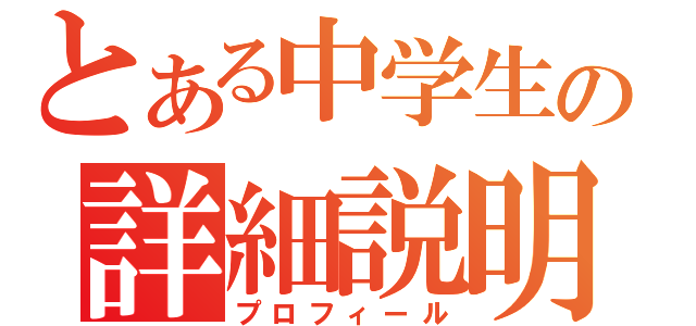 とある中学生の詳細説明（プロフィール）