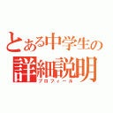 とある中学生の詳細説明（プロフィール）