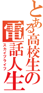 とある高校生の電話人生（スカイプライフ）