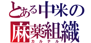 とある中米の麻薬組織（カルテル）