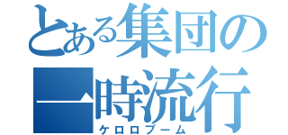 とある集団の一時流行（ケロロブーム）