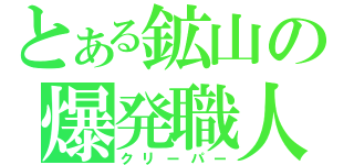 とある鉱山の爆発職人（クリーパー）