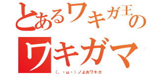 とあるワキガ王のワキガマスター（（。・ω・）ノよおワキガ）