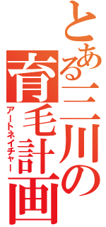 とある三川の育毛計画（アートネイチャー）