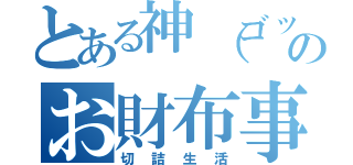 とある神（ゴット）のお財布事情（切詰生活）