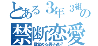 とある３年３組 の禁断恋愛（目覚める男子達♂）