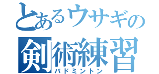 とあるウサギの剣術練習（バドミントン）