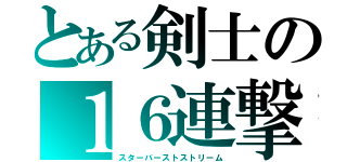 とある剣士の１６連撃（スターバーストストリーム）