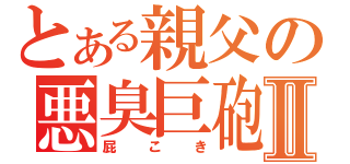 とある親父の悪臭巨砲Ⅱ（屁こき）