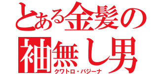 とある金髪の袖無し男（クワトロ・バジーナ）