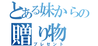 とある妹からの贈り物（プレゼント）