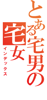 とある宅男の宅女（インデックス）