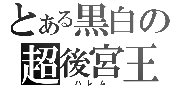 とある黒白の超後宮王（  ハ レ ム  ）