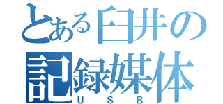 とある臼井の記録媒体（Ｕ Ｓ Ｂ）