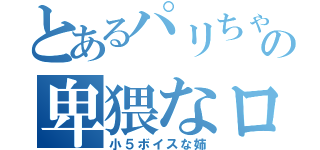 とあるパリちゃの卑猥なロリボ（小５ボイスな姉）