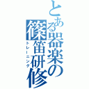 とある器楽の篠笛研修（トレーニング）