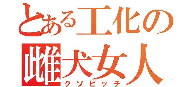 とある工化の雌犬女人（クソビッチ）