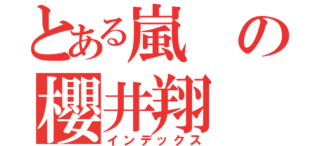 とある嵐の櫻井翔（インデックス）